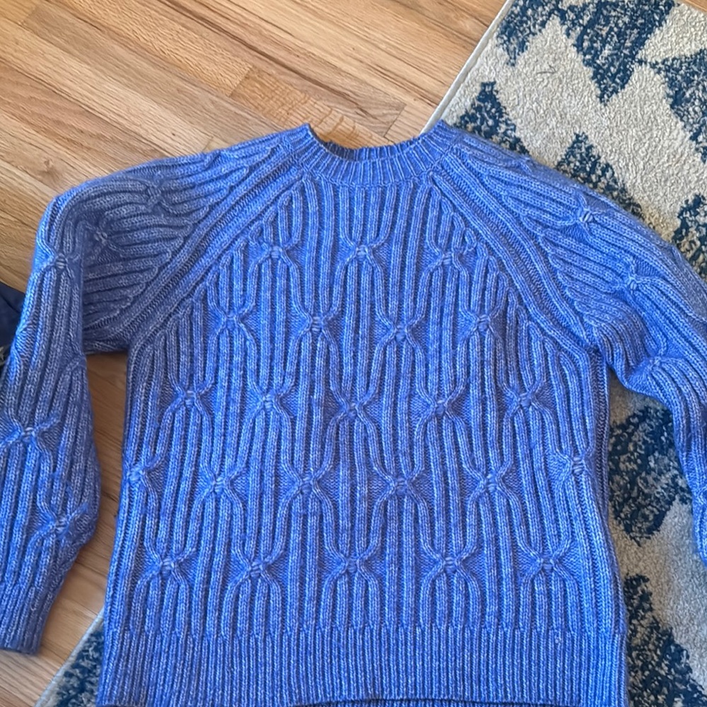 Topshop Blue Cable Knit Women's Sweater